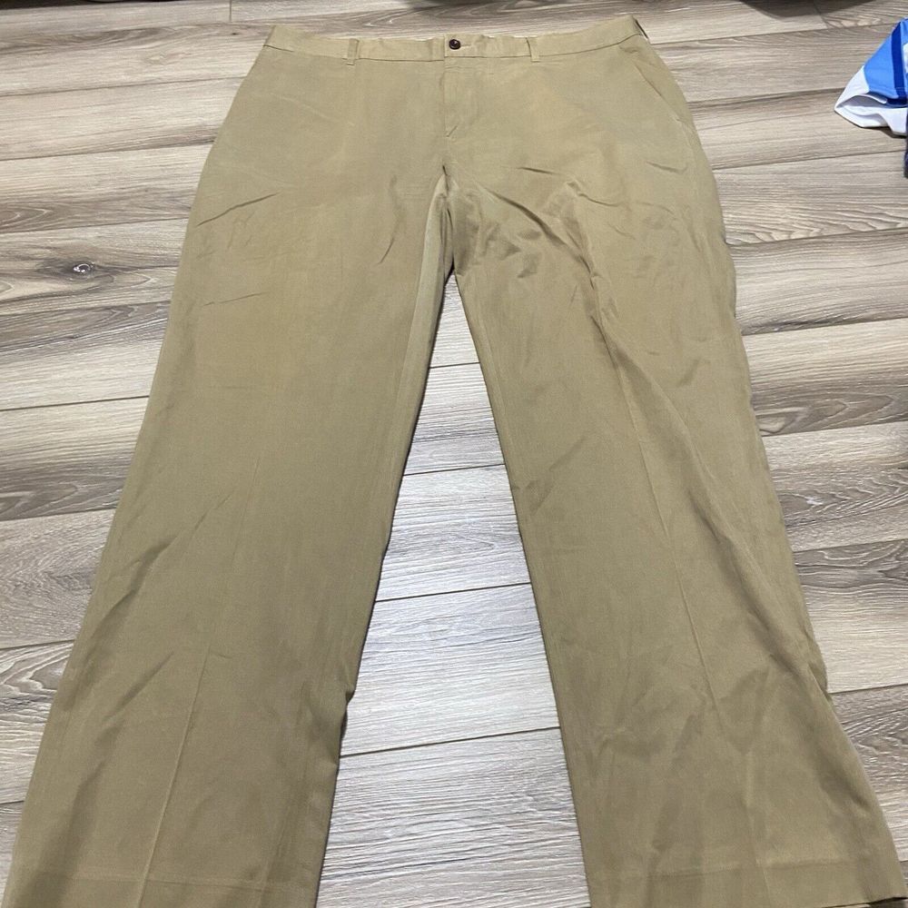Vintage‎ Polo Ralph Lauren Cotton Silk Trouser Pant Mens 38x32 Khaki Brown